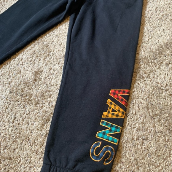 Vans Black Sweatpants Cuffed Legs Brand New - Picture 2 of 7